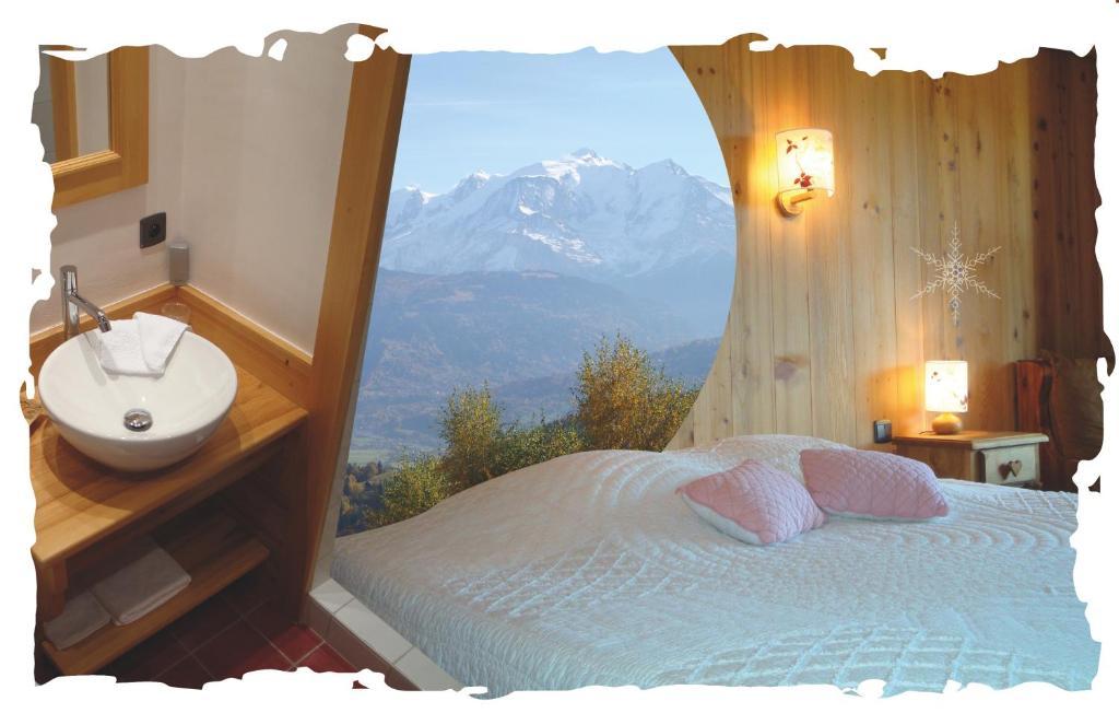 La Joubarbe Au Balcon Du Mont-Blanc Villa Sallanches Ruang foto